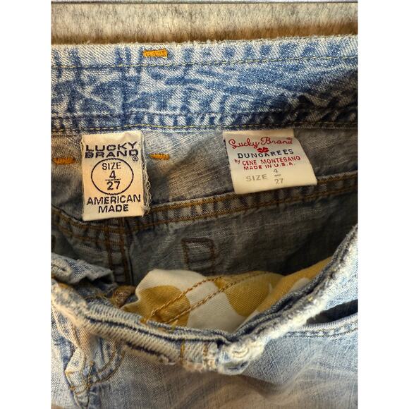 Lucky Brand Dungaree American Made Size 4/27 Mid Rise Light Wash Straight Jeans - Picture 5 of 9